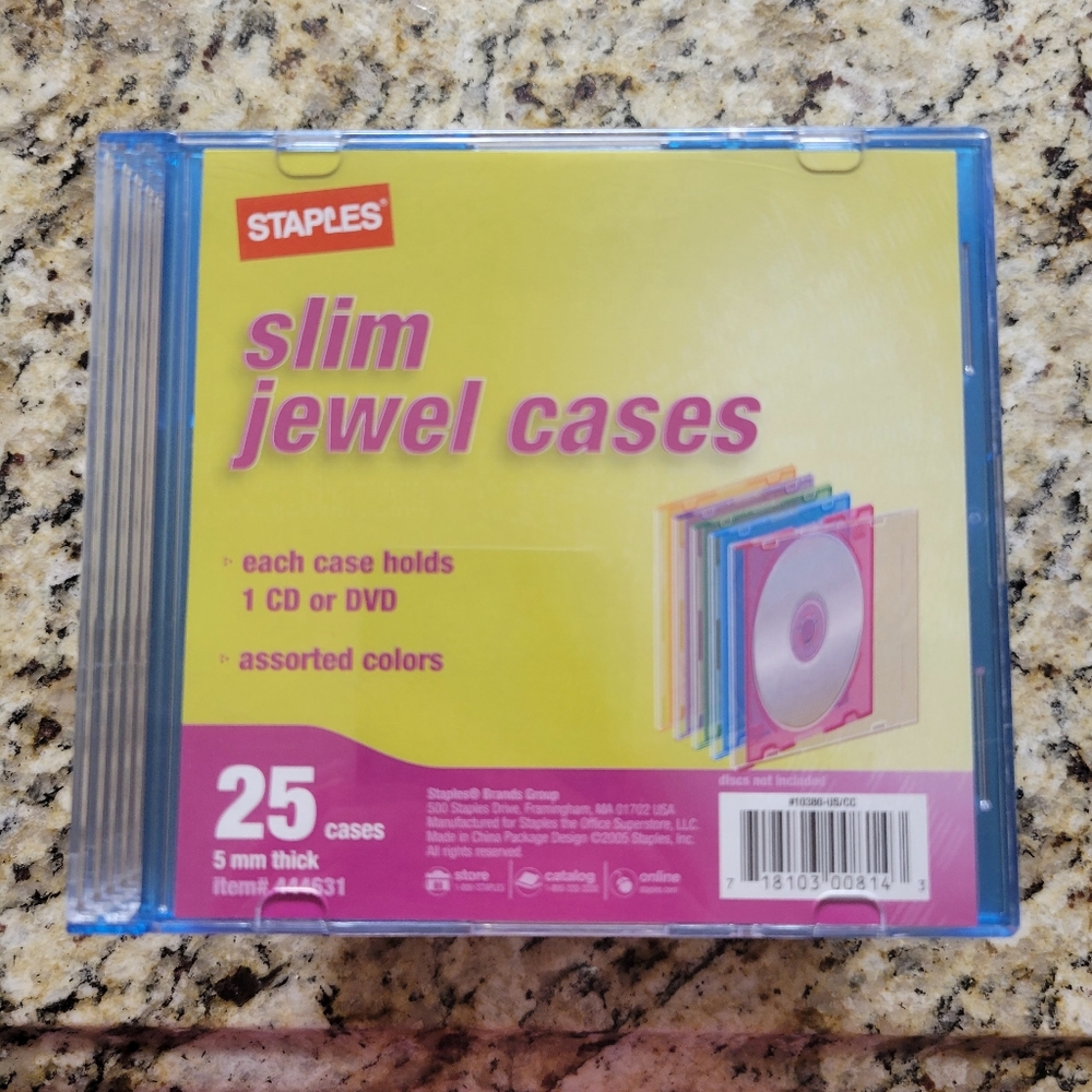 Staple Slim Jewel Cases - Blue and Yellow NWOT